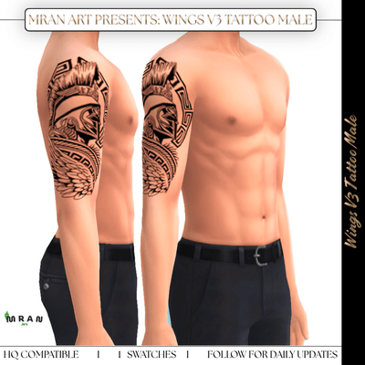 Wings V3 Tattoo Male