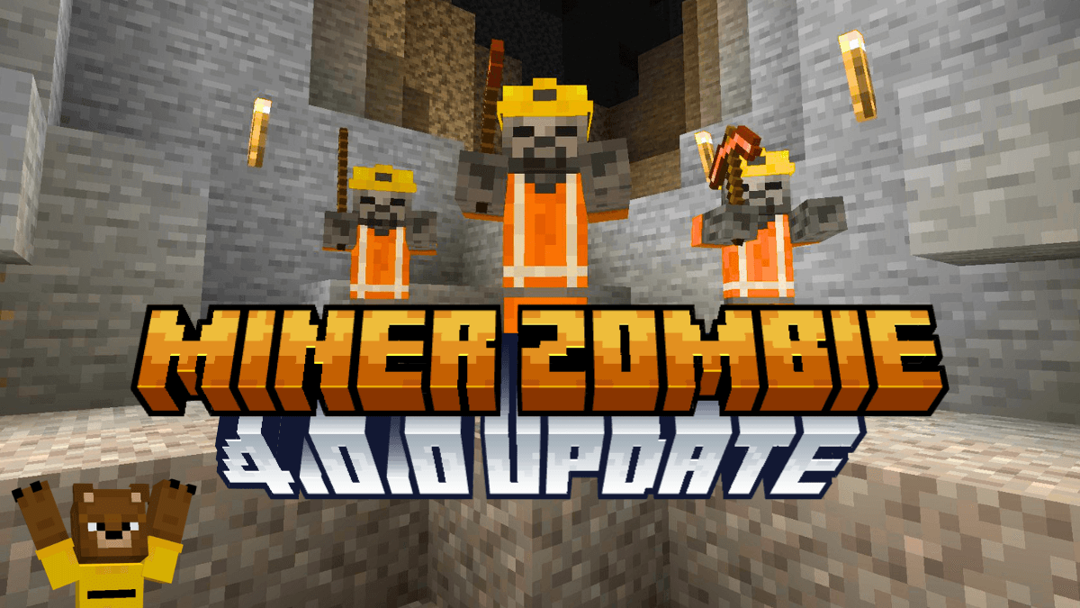 Miner Zombie Minecraft Bedrock Add-On by El Oso Arcade