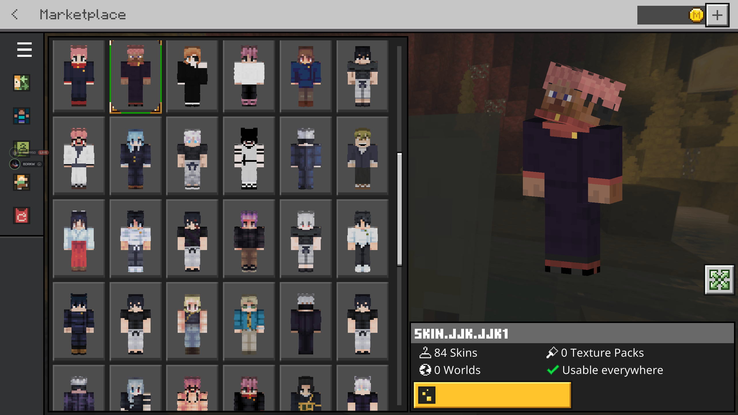 Jujutsu Kaisen Skins (JJK) — screenshot 2