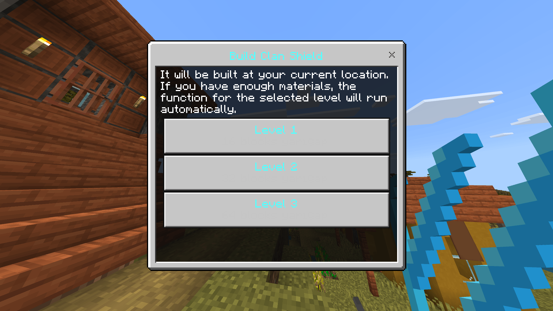 Amber & Purple Ores with Clan Shield System — screenshot 3