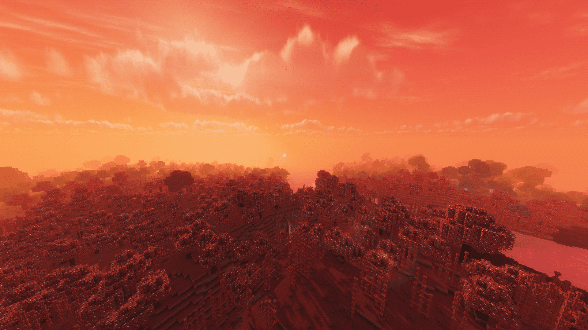The Crimson biome with Solas Shaders