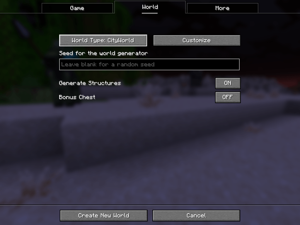 Thumbnail Use in single player via the WorldType