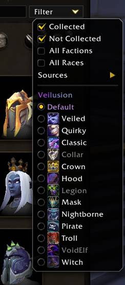 Thumbnail Your tags show up in the native blizzard filter dropdown.