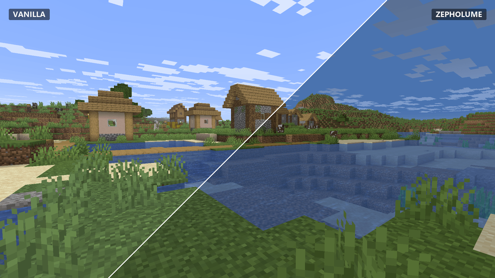 zepholume-lakeside-village-vanilla-vs-shaders.png