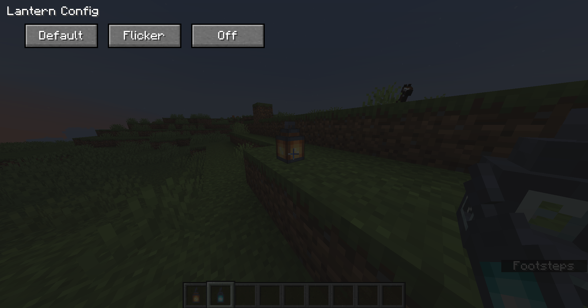 Set your lantern mode.