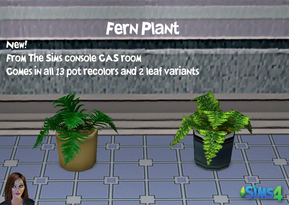 Thumbnail Fern Plant from The Sims console Create-A-Sim room