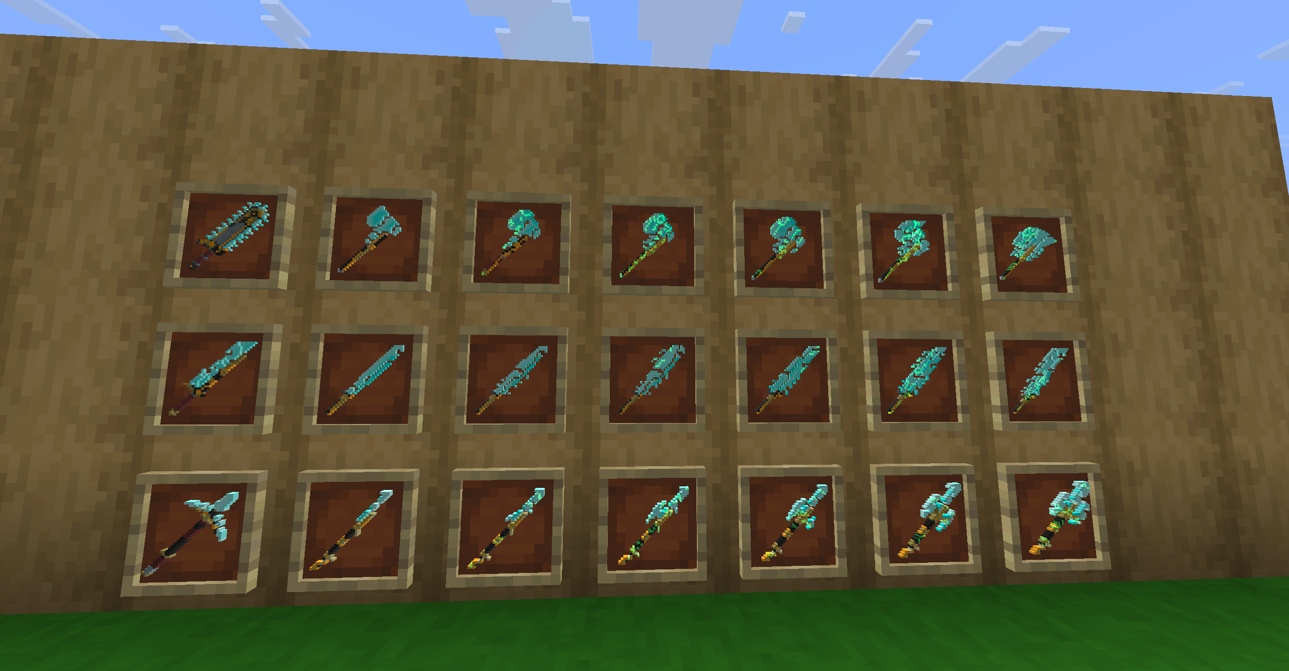 Thumbnail Copper tools with enchantment models and Ancient models