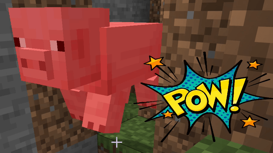 Pow Effect on a pig.