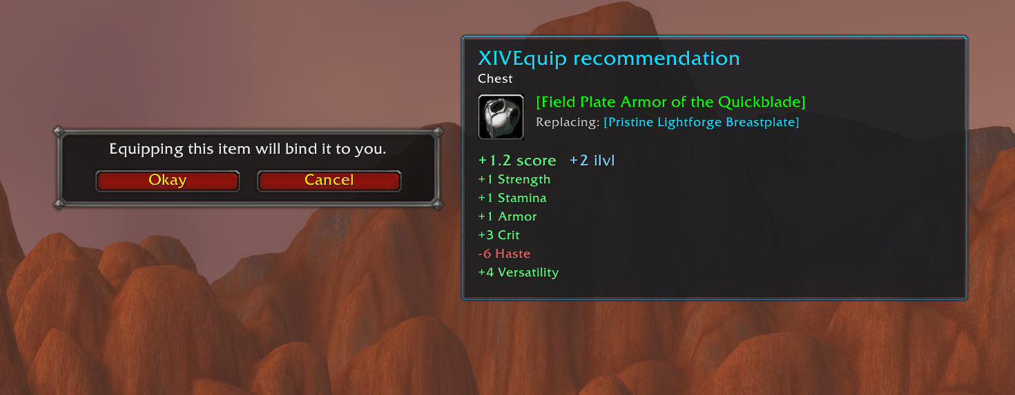XIVEquip BOE confirmation