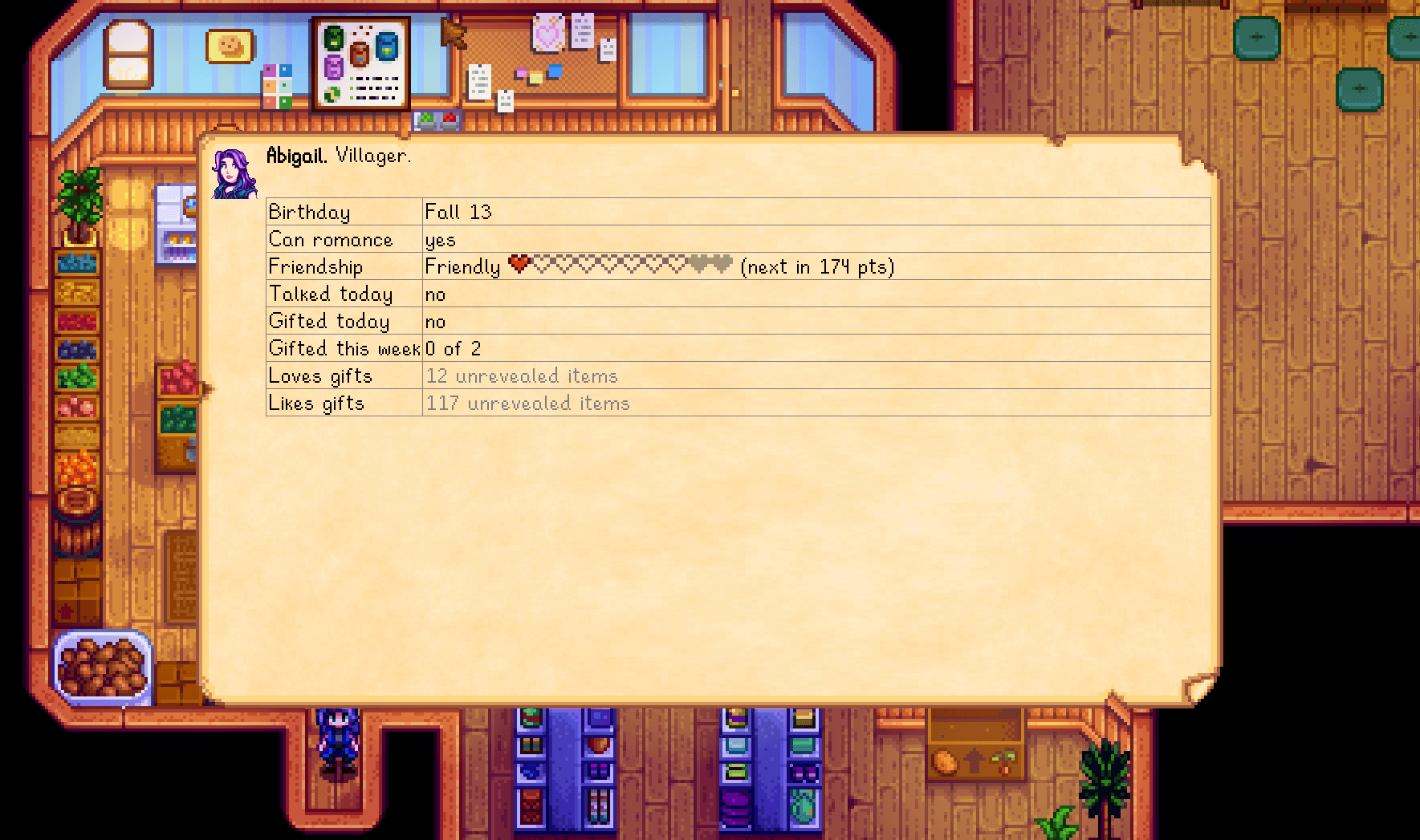 Press F1, when hovering your mouse over different NPCs, objects and more. And you will get additional info. The modpack is in progression mode, so it will only show stuff like gifts dislikes/likes, whenever you have learnt what a NPC likes.