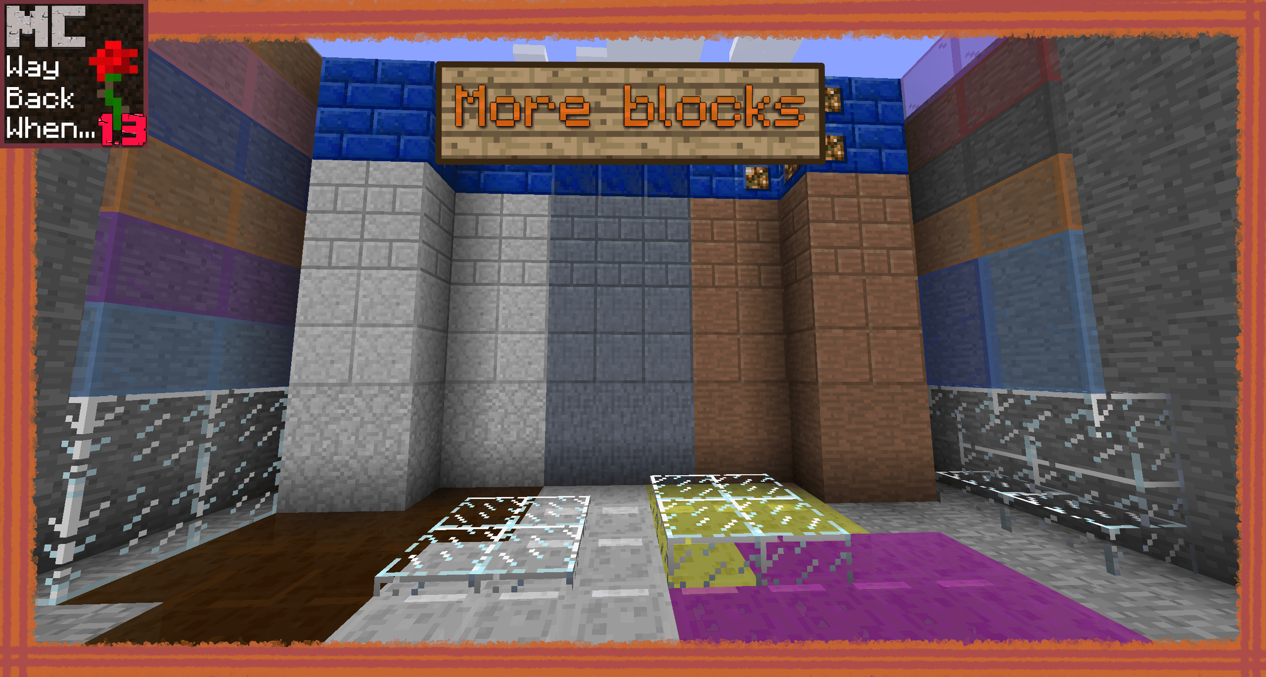 Thumbnail Some new blocks in the modpack (stones in the middle are remade diorite, andesite and granite now carrying new names - marble, limestone & siltstone)