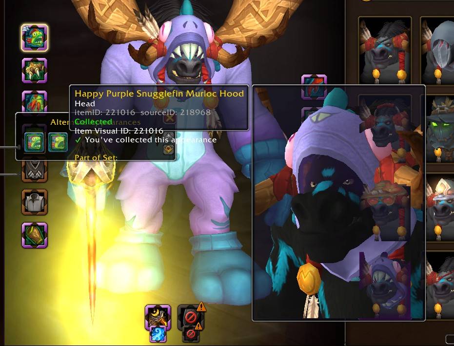 Easily preview and select when sets have alternate items.
