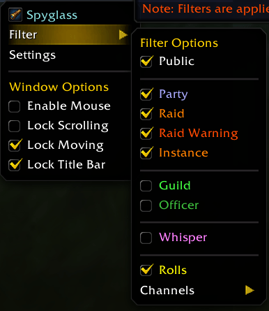 Spyglass Dropdowns
