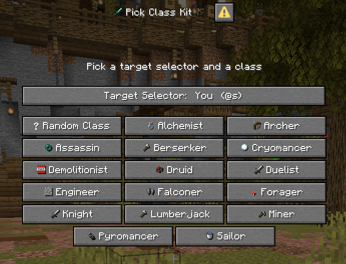 Thumbnail A visual interface to give kits to yourself and other players.