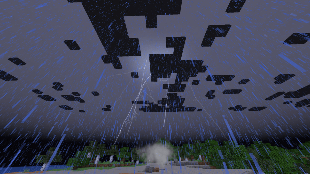 Lightning doesn't just hit the world. It punches through it.