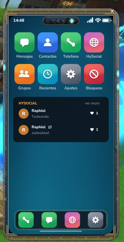 Home screen