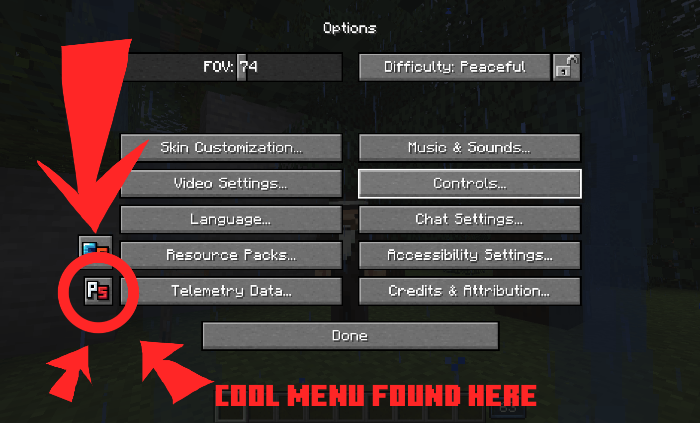 The PopStop menu is in the "options" menu of the game. It's the little PS button.