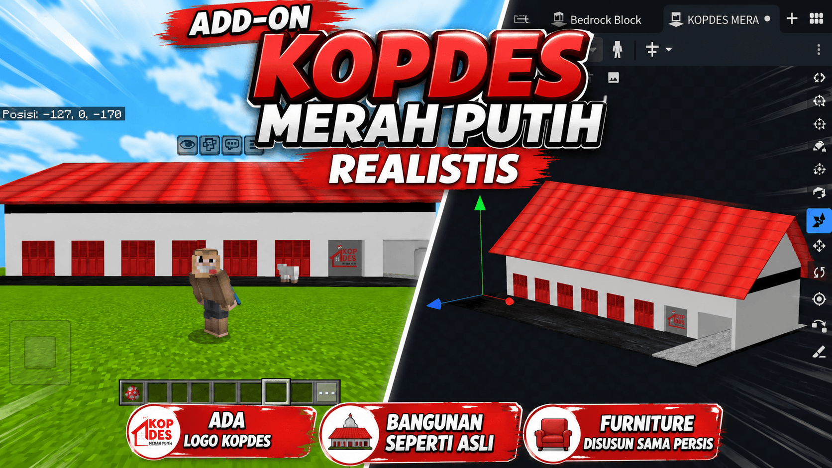 Add-On KopDes Merah Putih Realistis — screenshot 1