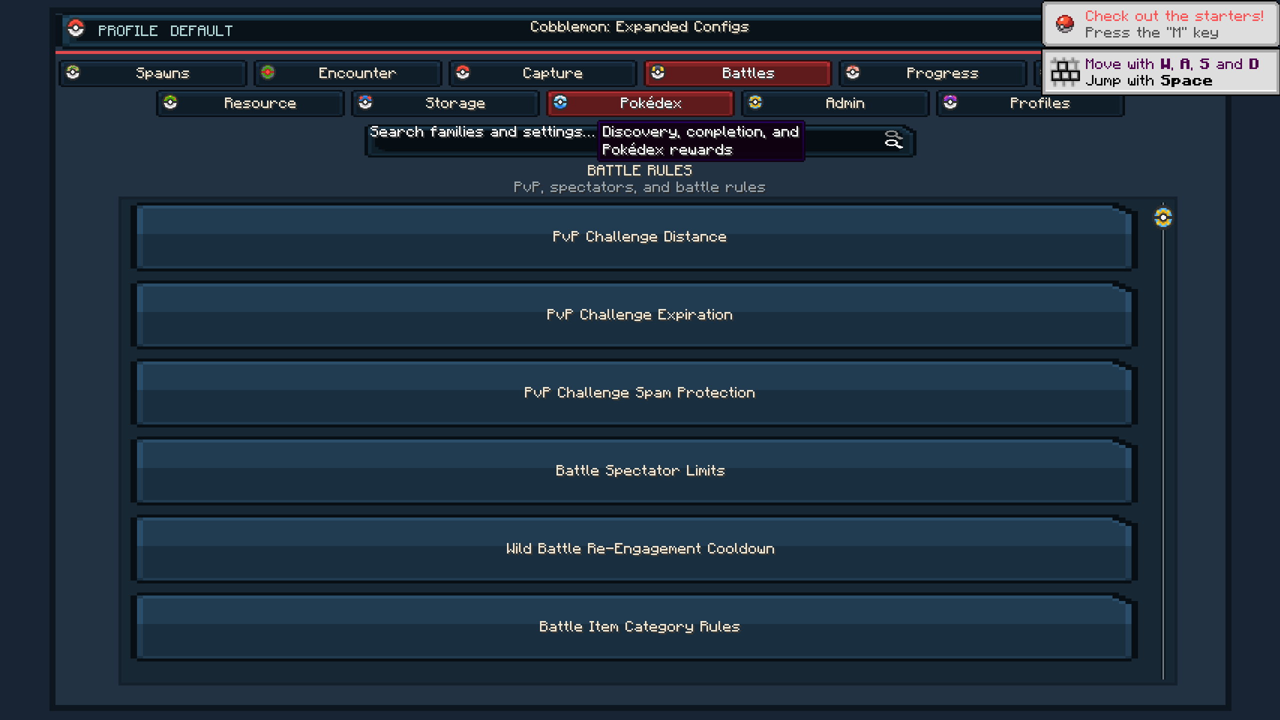 Preview of the menu and its features