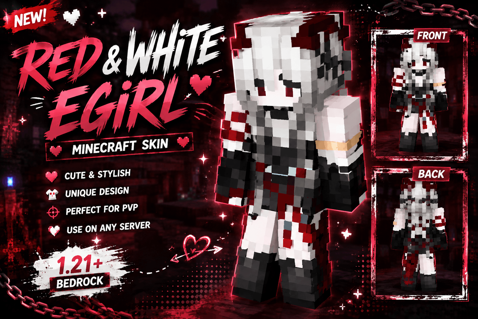 Red & White Egirl — screenshot 1