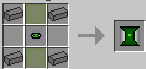 Thumbnail Recipe Involves: 4 Steel Ingot, 1 Active Galvanic Core, 2 Green Glass Pane, 2 Light Gray Glass Pane