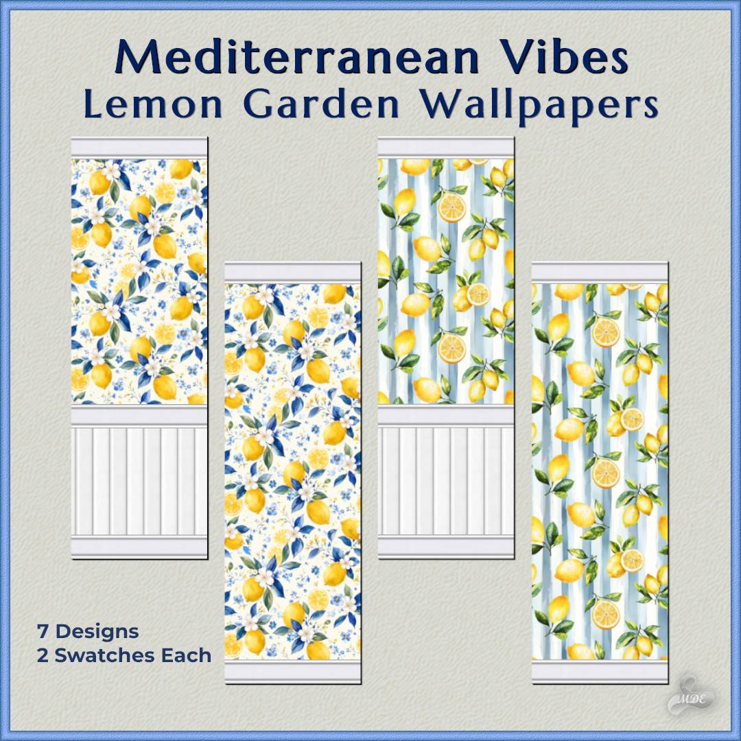 Mediterranean Vibes Lemon Garden Wallpapers