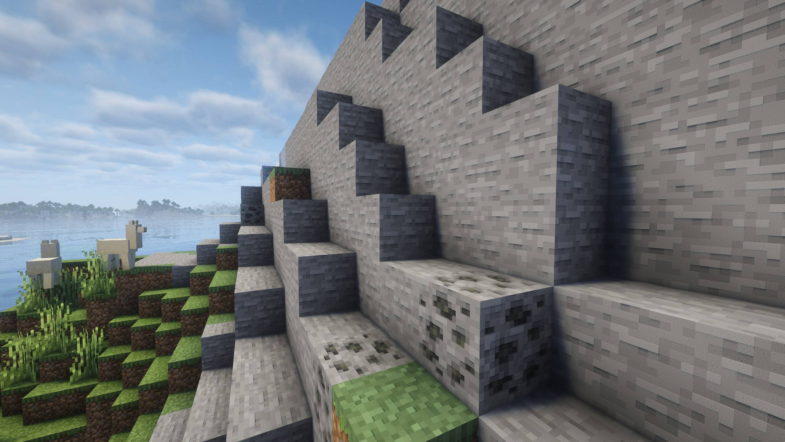 Stone cliffs with Complementary labPBR