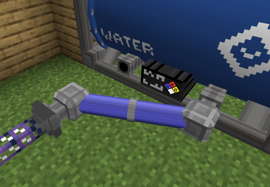 Connection with pipe anchors via import fluid bus