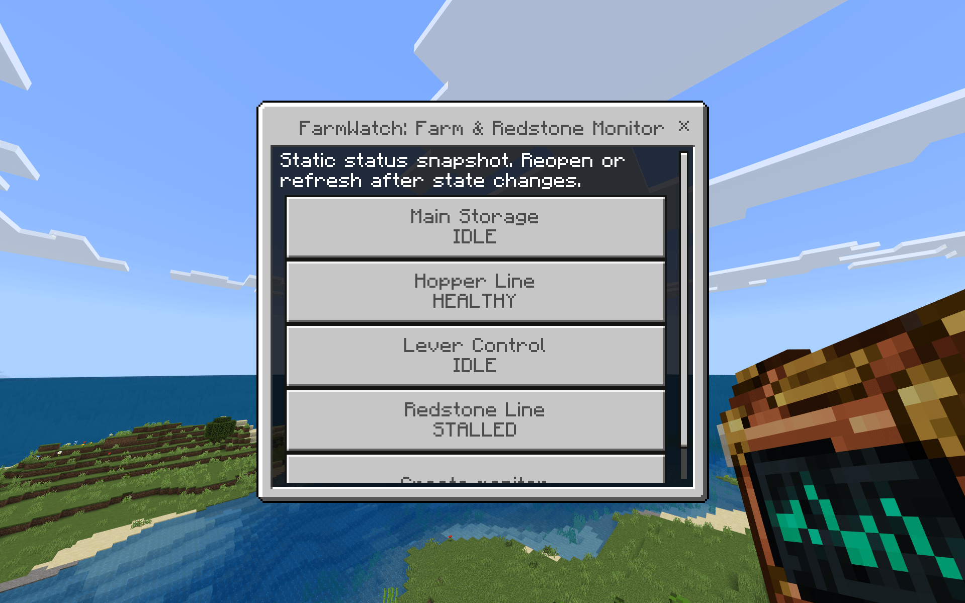 FarmWatch: Farm & Redstone Monitor — screenshot 1
