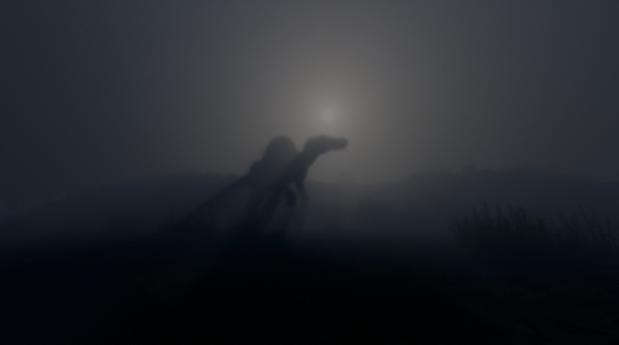Night light go through a creature.