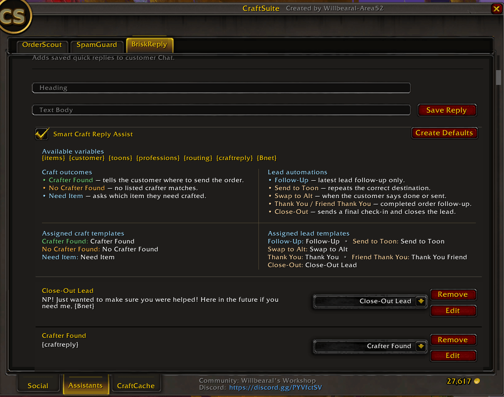 Briskreply - Setup your automated and one button quick replies. We all know, whoever gets there first gets the gold!
