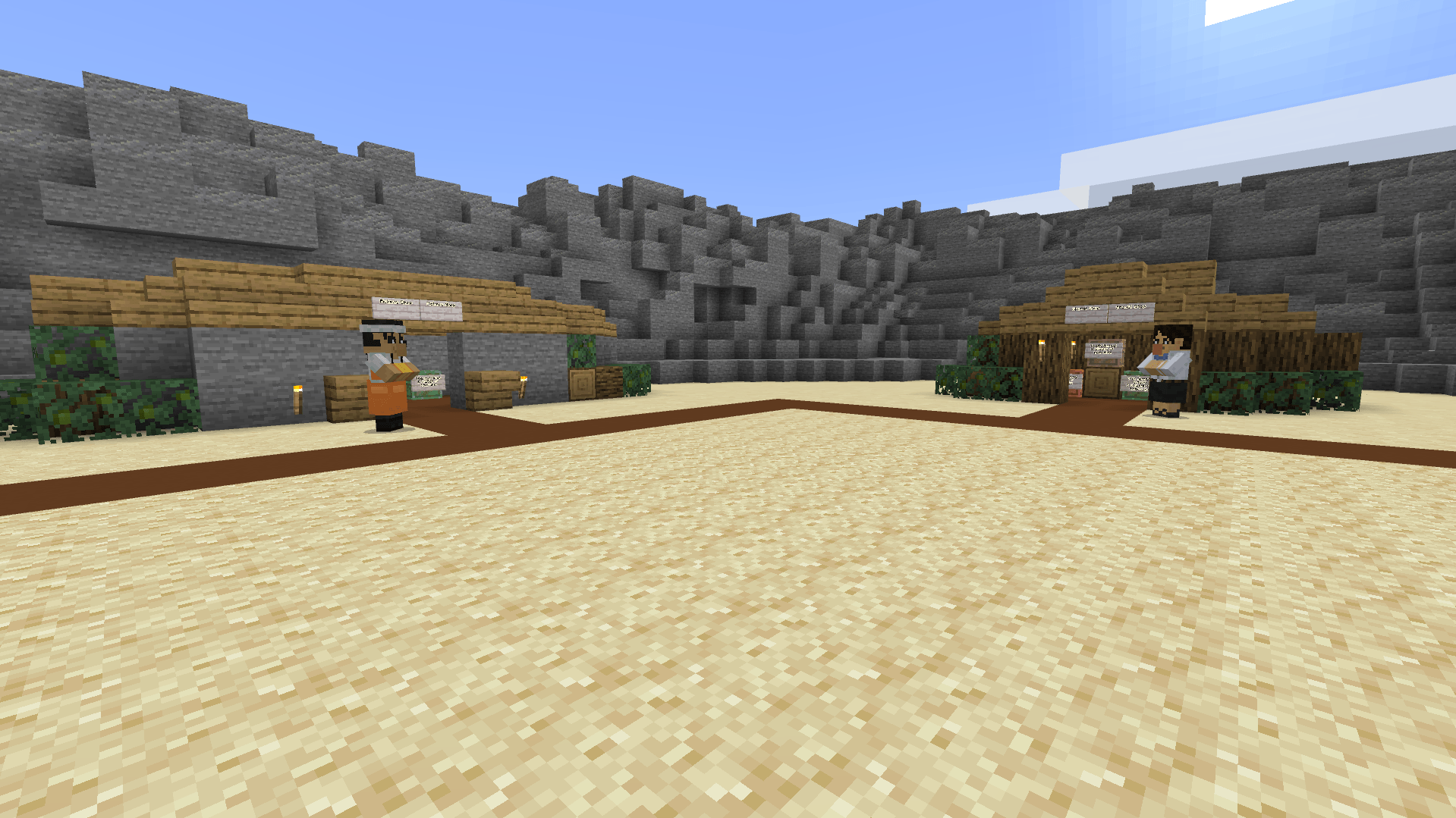 Explore the main quarry area, visit the shops and prepare for your treasure hunt.