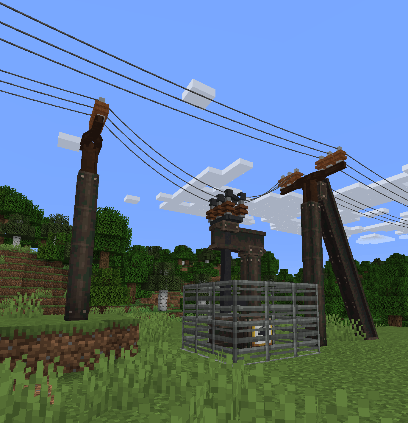 An example of a 10kv power line with an open breaker
*Contains other mods