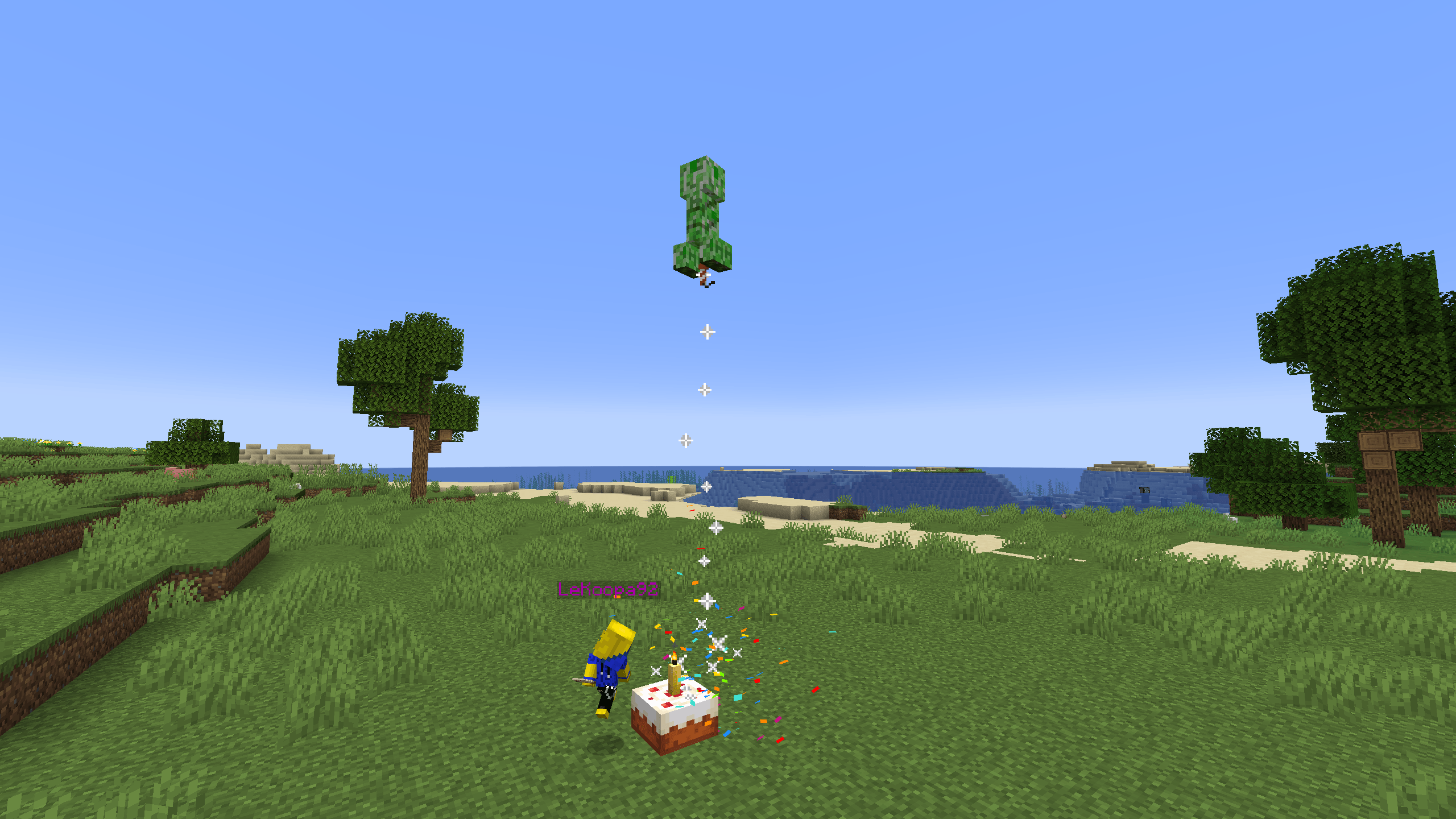 Spawn a delicious cake and rocket your enemies into the heavens!
