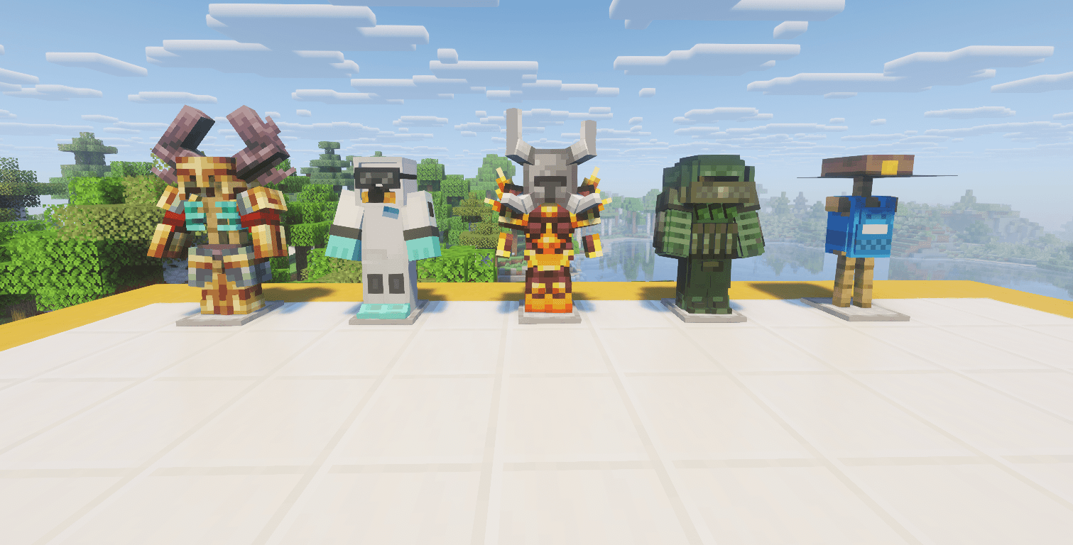 armors and suits for customization from different mods