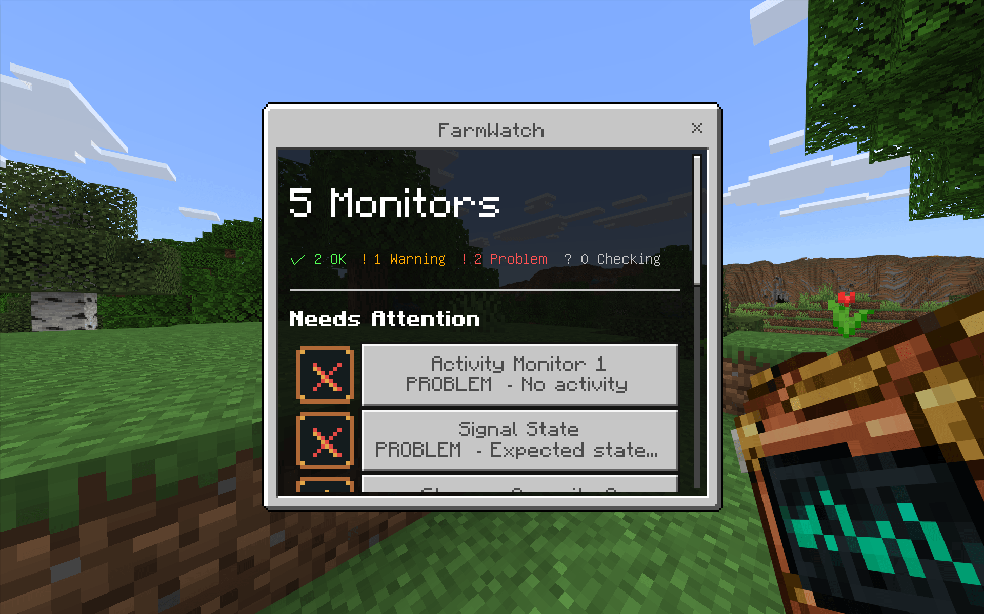 FarmWatch: Farm & Redstone Monitor — screenshot 2