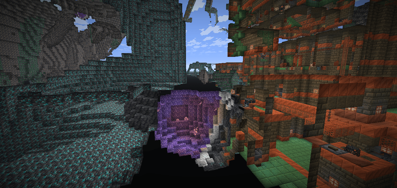 In this world, the underground is no longer just rocks, but is instead filled with diamonds and minrals everywhere!