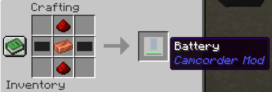 Thumbnail Battery crafting recipe