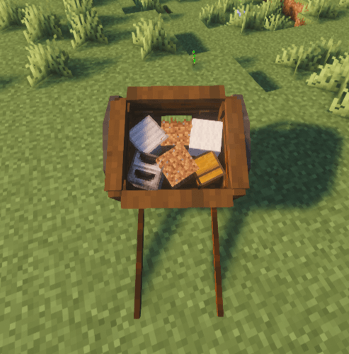 Carts display items inside