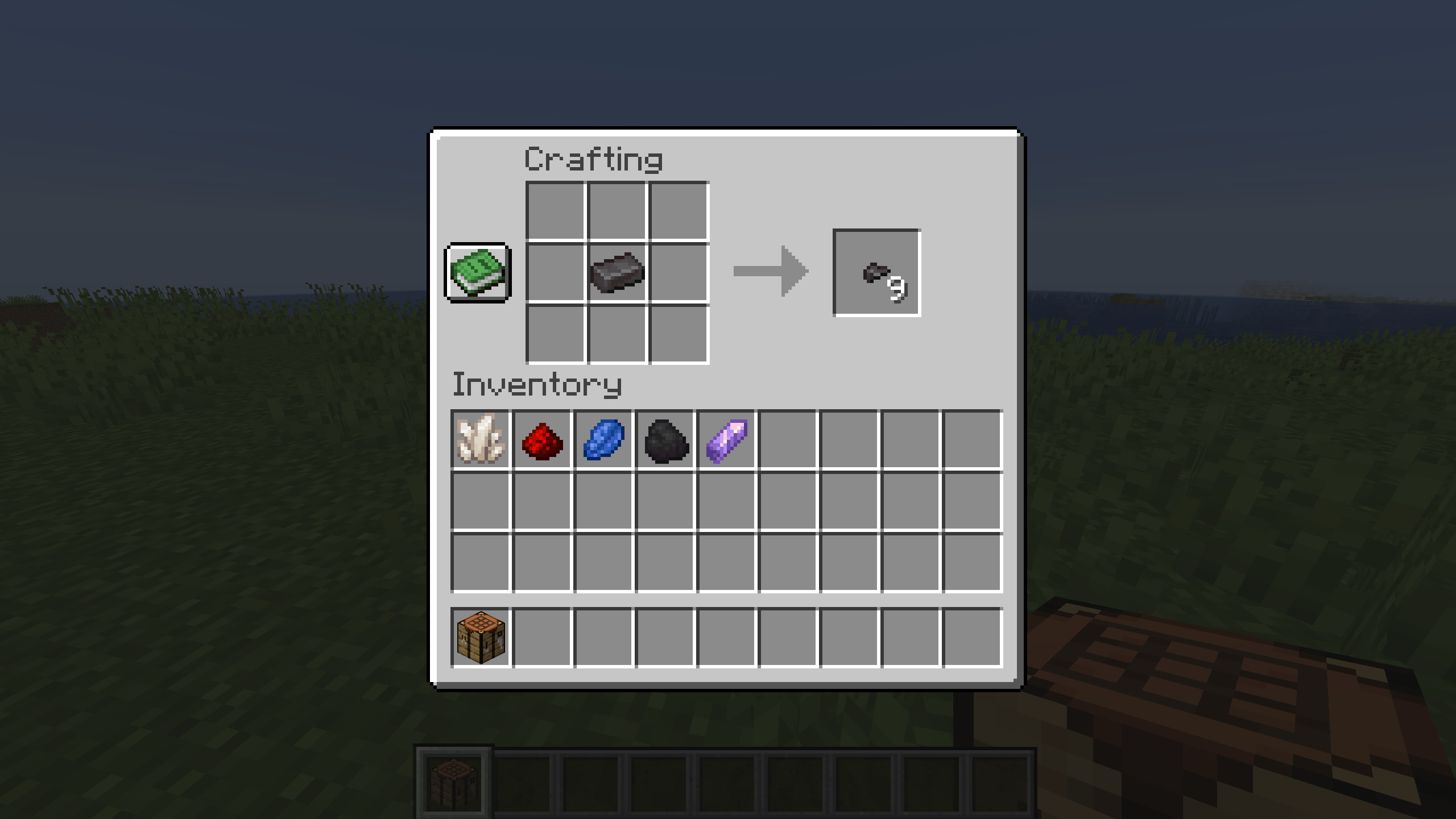 Crafting Netherite Nuggets with a Netherite ingot.
