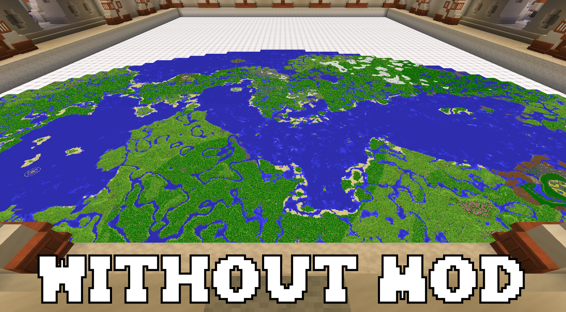 Thumbnail Without the mod, item frames disappear when moving beyond the server's entity tracking distance, leaving large sections of the map display unloaded.