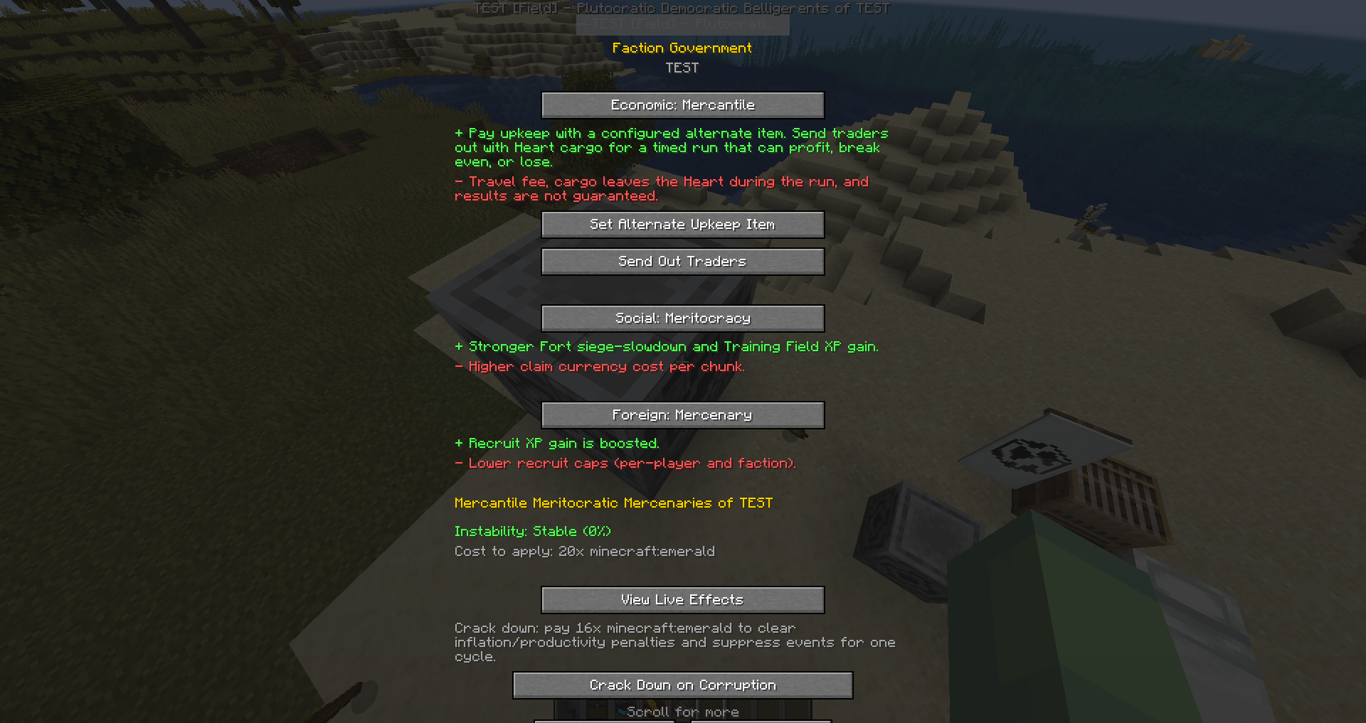 Pick and choose different traits and manage different events and features!