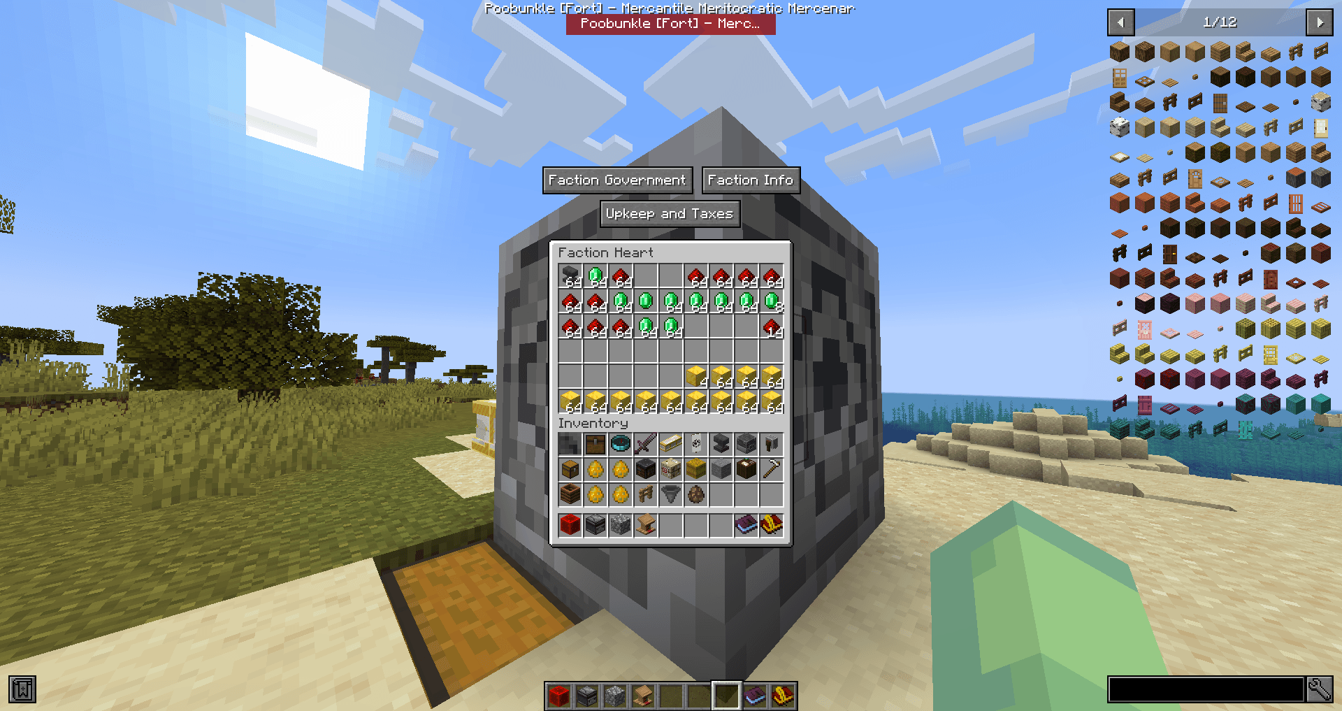 Use the "Faction Heart" to access most features of the mod!