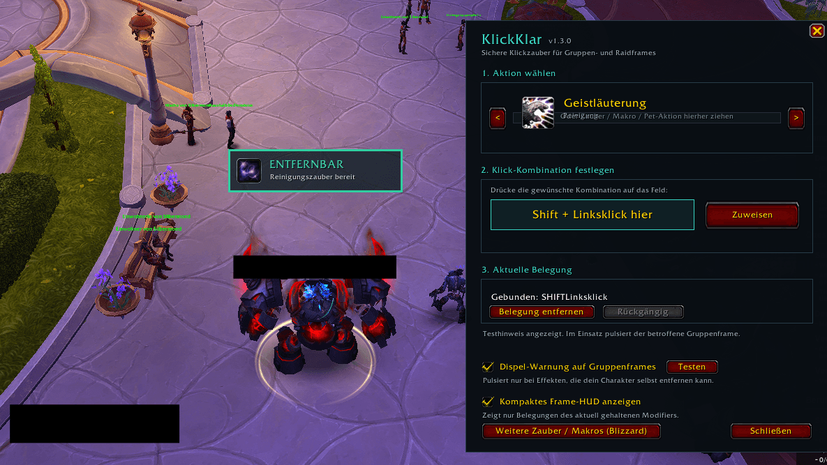 Addon Interface/Alert Screenshot