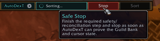 Safe Stop Available During an Active Sort