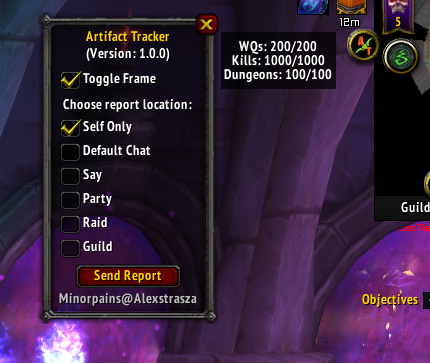 Artifact Tracker Interface