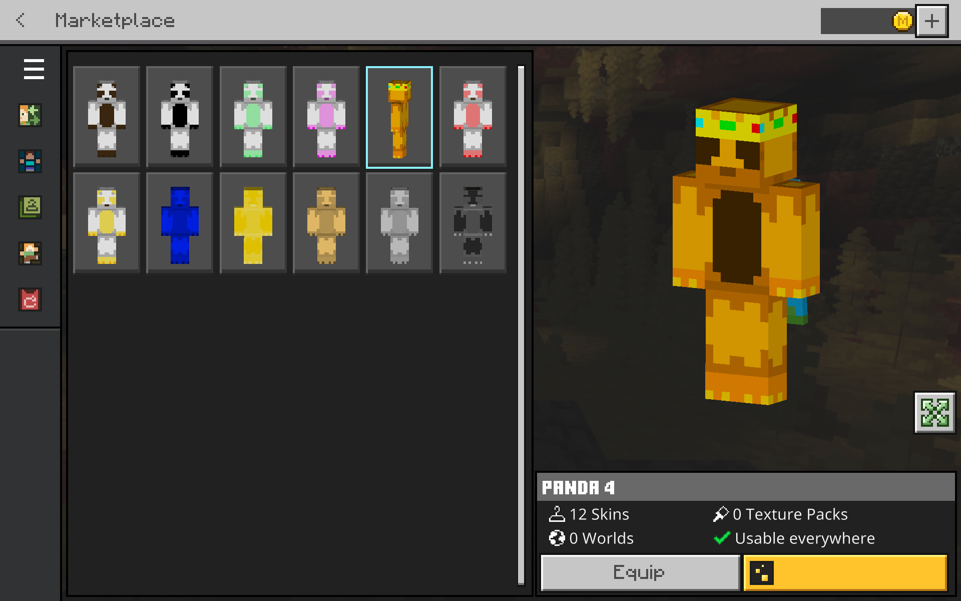 Colourful Panda skin pack — screenshot 2