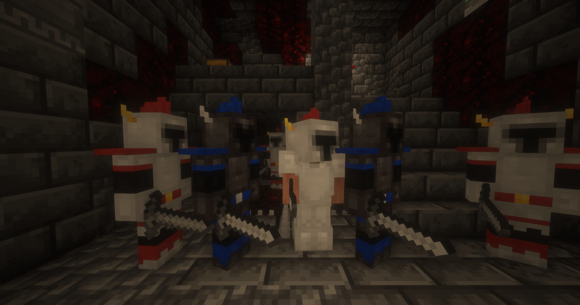 Located inside of Chasms, these mysterious armored foes are called "Darknuts". They're as tough as they are mysterious and while their armor offers great protection it means they move quite slowly!