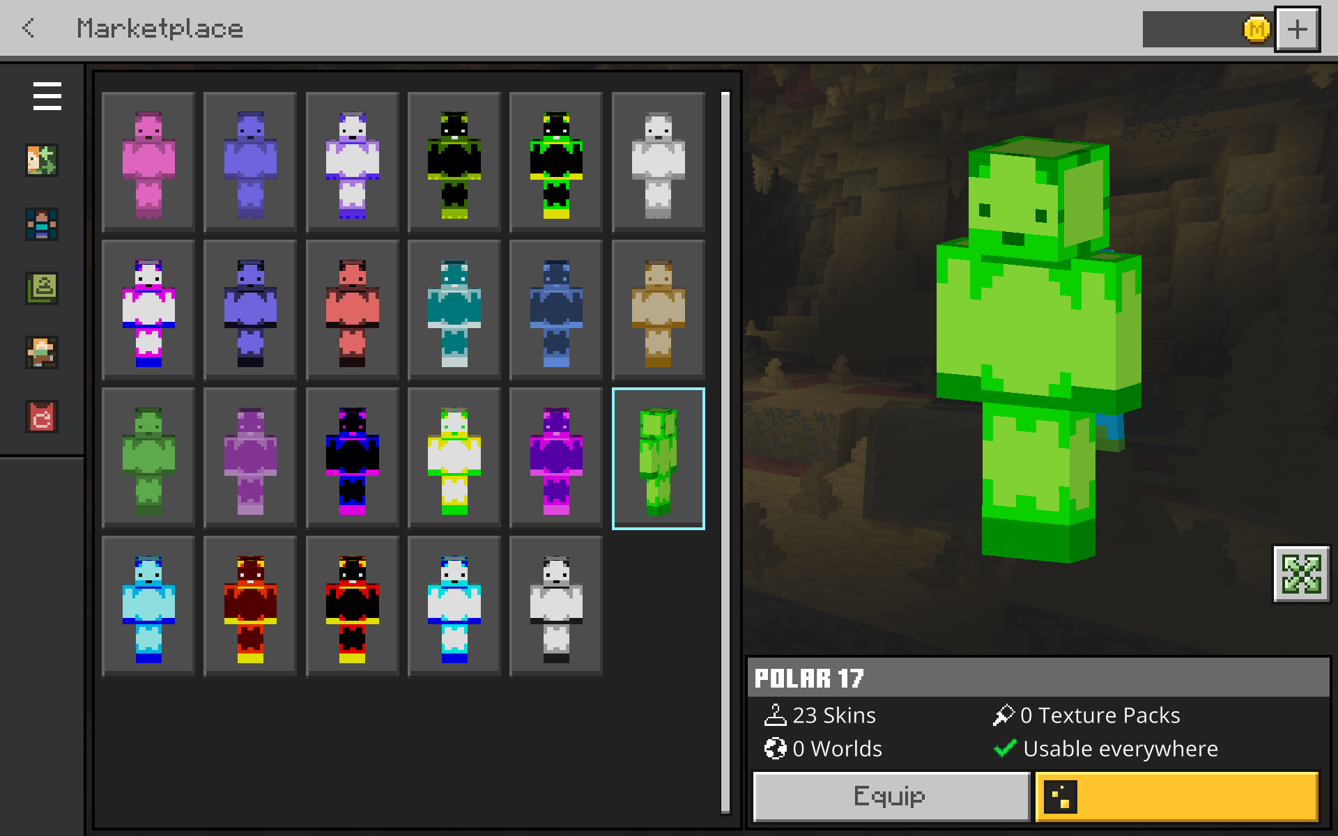 Colourful polar bear skin pack — screenshot 3