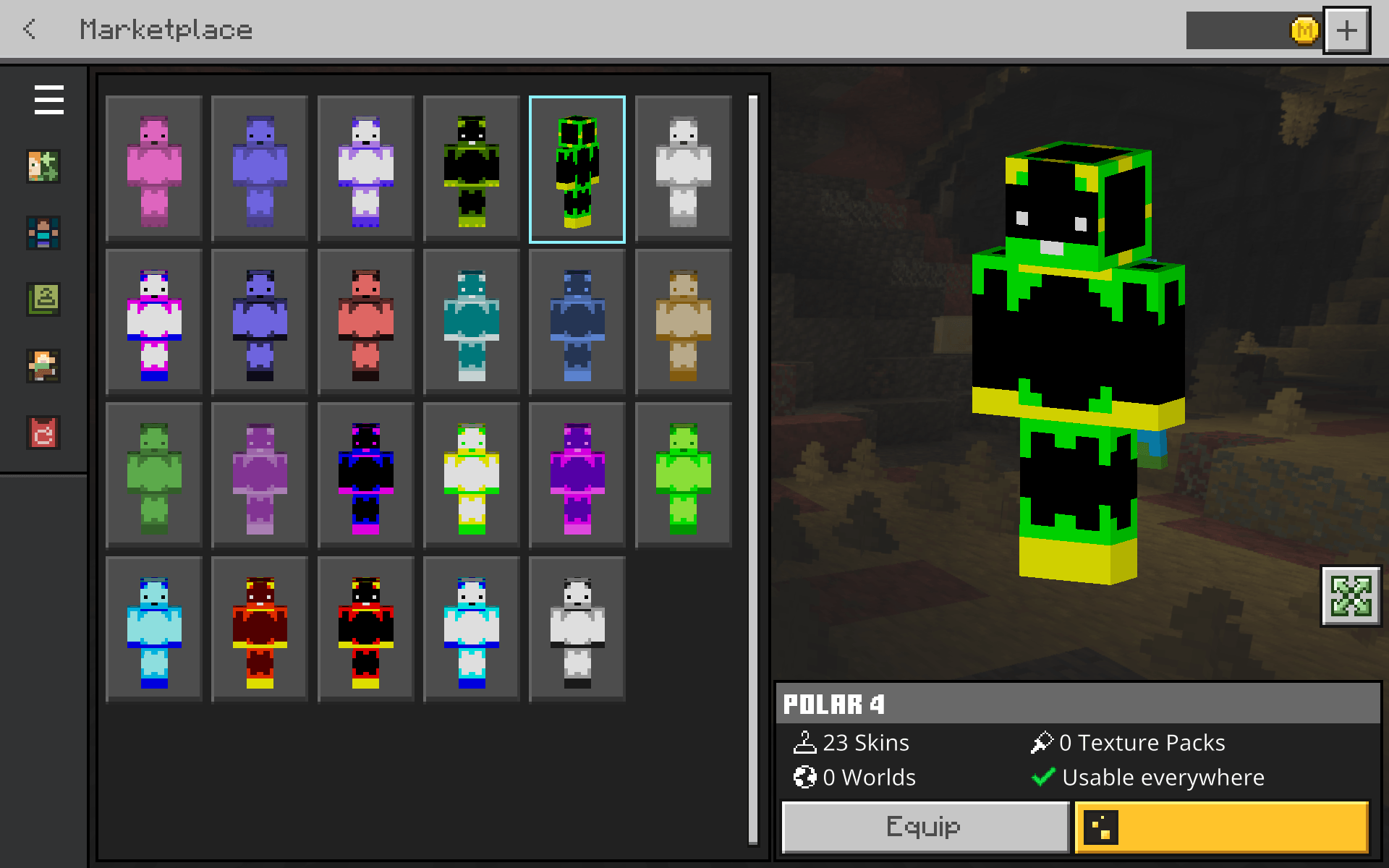 Colourful polar bear skin pack — screenshot 1